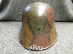 WWI IMPERIAL GERMAN MODEL 1916 HELMET With CAMO PAINT