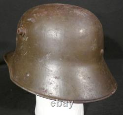 WWI Imperial German Army M16 Combat Helmet Size 64 Early-War Issue Paint, Orig