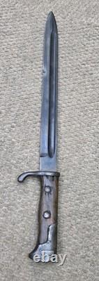 WWI Imperial German M1898 Gewehr 98 Mauser Bayonet Turkish Modified Haenel