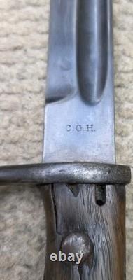 WWI Imperial German M1898 Gewehr 98 Mauser Bayonet Turkish Modified Haenel