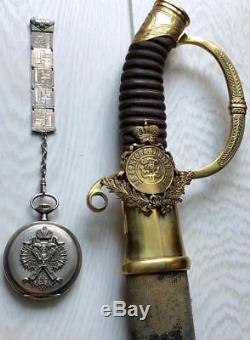 WWI Imperial Russian Officer's award seta Silver Omega Watch&St. Anna Sword