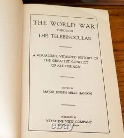 WWI KEYSTONE 300 STEREOVIEW PHOTOS & OAK STEREOSCOPE VOLS 1-6 with CATALOG & MAPS