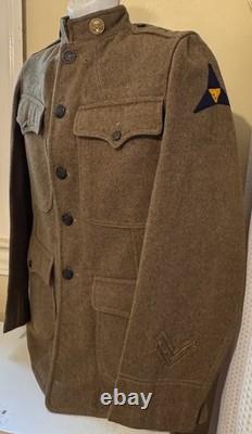 WWI K troop, 3rd Cavalry Regt, 3rd CORPS. M1917 British Contract Service Coat