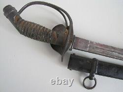 WWI M1889 German Prussian Infantry Officers Steel Hilt Sword withScabbard