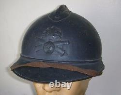 WWI M1915 French Army Artillery Adrian Helmet from AFS Driver Lt. Bown's Estate