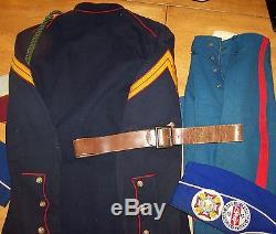 WWI Marine USMC Uniform Jacket Pants Belt ID'd EGA Insignia