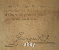 WWI Memorial Plaque Bronze MEDAL 3 Sculptor Alfred Drury'Lest We Forget