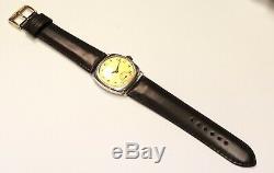 WWI Military Design Solid Silver Two Tone Trench Gents Watch 191020