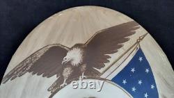 WWI Military Named Soldier Flag Eagle Photo Frame Convex Glass