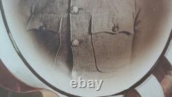 WWI Military Named Soldier Flag Eagle Photo Frame Convex Glass