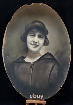 WWI Military Named Soldier Flag Eagle Photo Frame Convex Glass