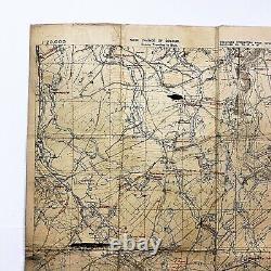 WWI Montbrehain'9/19/1918' German Emplacement and Trench Positions Linen Map