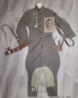 WWI Named KS Infantry Militia Uniform EC Park Sam Browne Dog Tags Portrait