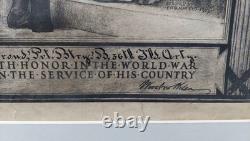 WWI Named Soldier Served With Honor Died In The Service Presidential Certificate