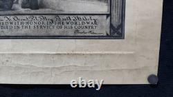 WWI Named Soldier Served With Honor Died In The Service Presidential Certificate
