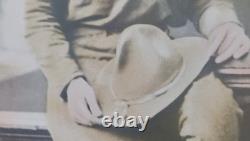 WWI Named Soldier Tinted Photo Frame Convex Glass Co. D 357th Inf. 90th Div