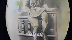 WWI Named Soldier Tinted Photo Frame Convex Glass Co. D 357th Inf. 90th Div