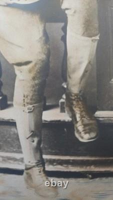 WWI Named Soldier Tinted Photo Frame Convex Glass Co. D 357th Inf. 90th Div