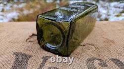 WWI ORIGINAL GERMAN J. J. W. PETERS GIN GREEN GLAS BOTTLE from CHRISTMAS BATTLES