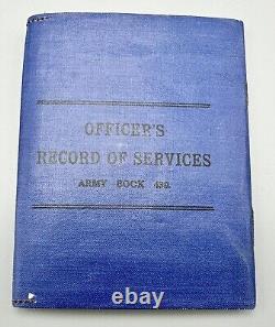 WWI Officer's Record of Services 2nd Lieut Harry Nunn Dundee Royal Fusiliers MiD