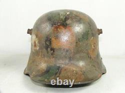 WWI Original German M16 M1916 Gebruder Bing WW1 Military Army Helmet Camouflage