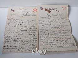 WWI Over 20 Letters, 1 Photo & USS Leviathon Troop Billet Card Nice Content
