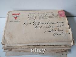 WWI Over 20 Letters, 1 Photo & USS Leviathon Troop Billet Card Nice Content
