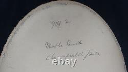 WWI Photo Soldier Oval Antq Metal Ornate Frame Bubble Glass 49th Inf. Reg. Co. G