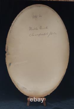 WWI Photo Soldier Oval Antq Metal Ornate Frame Bubble Glass 49th Inf. Reg. Co. G