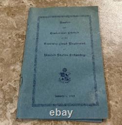 WWI Roster And Historical Sketch 21St Regiment United States Infantry Jan 1915