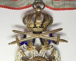WWI Serbian Order White Eagle Commanders cross SWORDS Bertrand Serbia war WW1