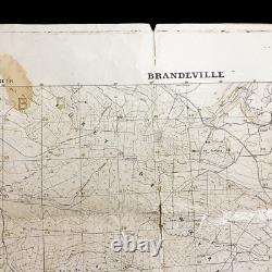 WWI Sgt Bertolette 108th Field Artillery Meuse Argonne Brandeville Trench Map