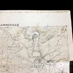 WWI Sgt Bertolette 108th Field Artillery Meuse Argonne Brandeville Trench Map