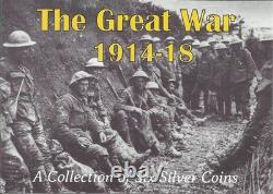 WWI Silver Coin Set 6 Genuine Great War Coins with COA & Box World War One