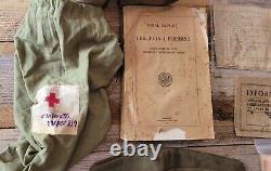 WWI Soldier Grouping- Helmet, books, leggings, Hat- SEE PICS