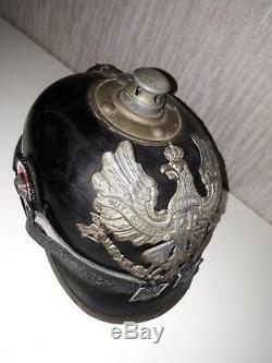 WWI Soldier's german infantry Spike helmet Pickelhaube Casque