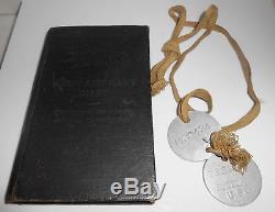 WWI Soldiers Diary United States Army Navy With Dog Tags 1917-1918
