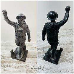 WWI Spirit of the American Doughboy E. M. VIQUESNEY Sculpture 1921-1925 Read