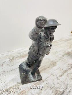 WWI Spirit of the American Doughboy E. M. VIQUESNEY Sculpture 1921-1925 Read