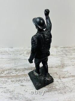 WWI Spirit of the American Doughboy E. M. VIQUESNEY Sculpture 1921-1925 Read