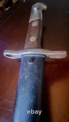 WWI Swiss M1918 WAFFENFABRIK NEUHAU Baynet with Scabbard # 62397