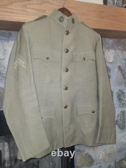WWI Tailored Doughboy Uniform Tunic 20 M Infantry Kansas National Guard Kahn