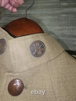 WWI Tailored Doughboy Uniform Tunic 20 M Infantry Kansas National Guard Kahn