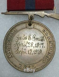 WWI USMC ENGRAVED PH & Good Conduct Medal Grouping. 74th Company Marine