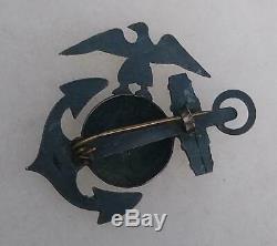 WWI USMC Marine French Theater Made EGA Pin Emblem Badge D Snyder Collection