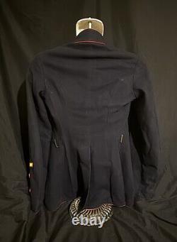 WWI USMC P1924 EM Dress Blue Coat w METAL BELT HOOK. Mounted Detachment CHINA