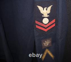 WWI USN Navy Electricians Mate 2nd Class Radio Operator Middy & Armed Guard Cap