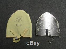 WWI US ARMY CAVALRY M1912 EXPERIMENTAL SHOVEL BLADE With COVER-CAVALRY UNIT MARKED