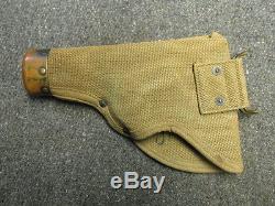 Wwi Us Army Mills Canvas Holster For Colt 1911-original-rare-machine Gun Marked