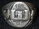 WWI US Army 102nd Engineers 27th Infantry Division Signet Sterling Silver Ring